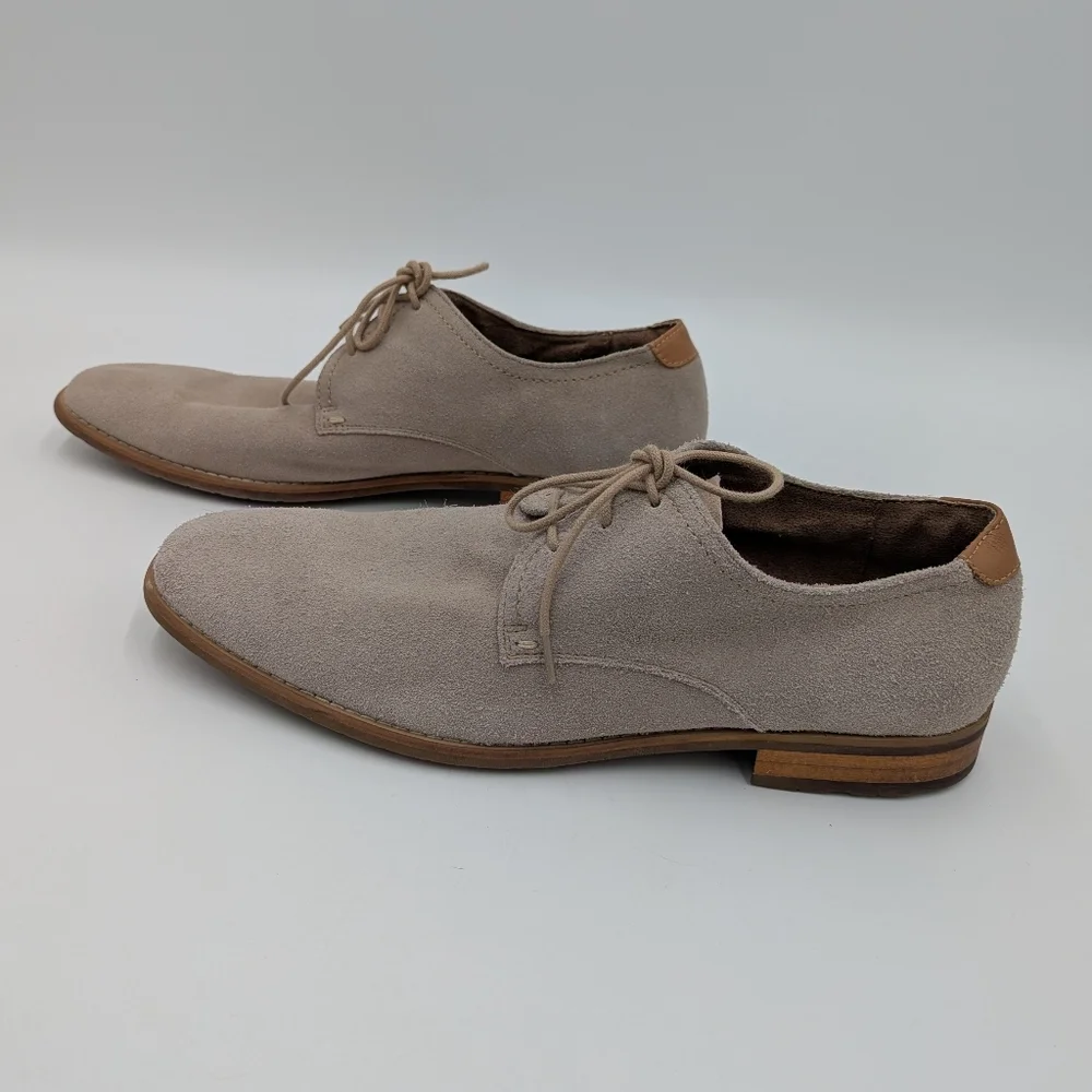 Steve Madden Elvess Tan Suede Oxford Dress Shoes Mens Lace Up Business Casual 12